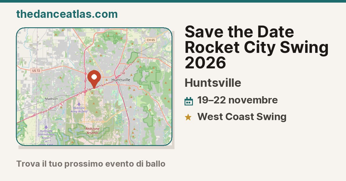 Save the Date Rocket City Swing 2026