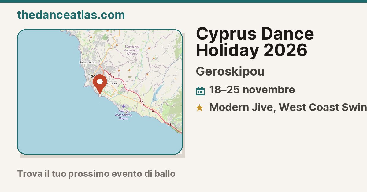  Cyprus Dance Holiday 2026 