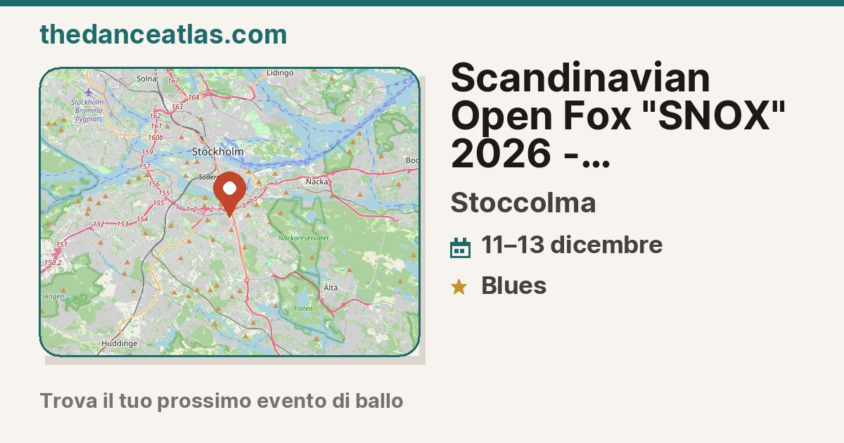 Scandinavian Open Fox "SNOX" 2026 - INSTÄLLT!!!
