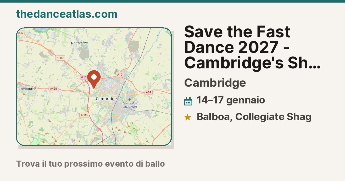 Save the Fast Dance 2027 - Cambridge's Shag & Balboa festival