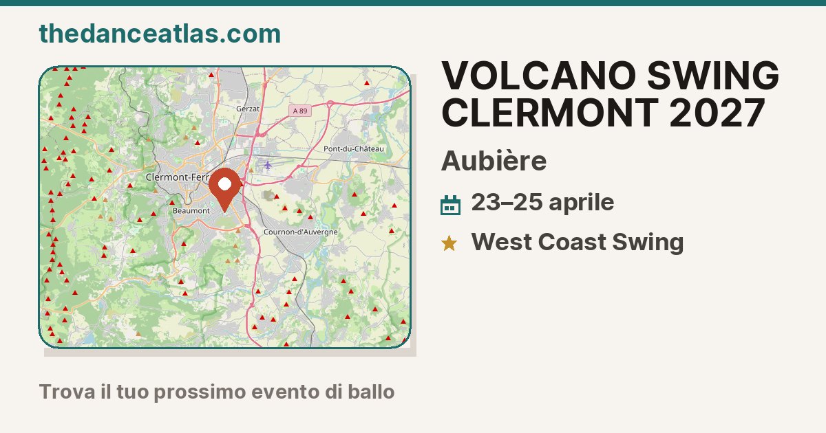 VOLCANO SWING CLERMONT 2027
