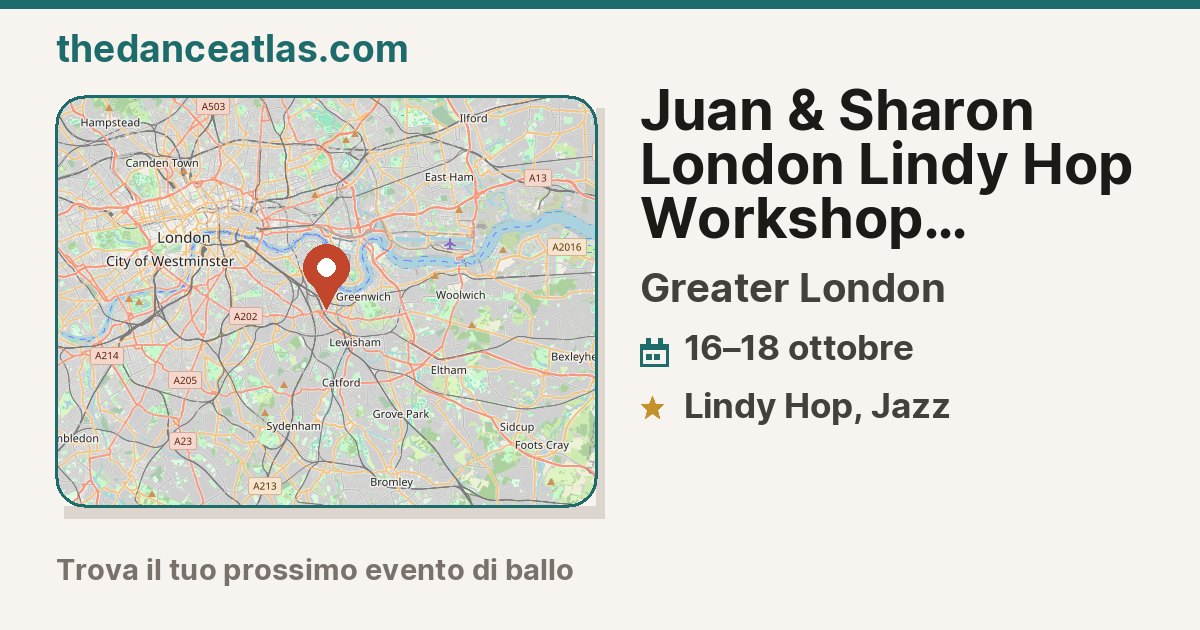 Juan & Sharon London Lindy Hop Workshop October 2026
